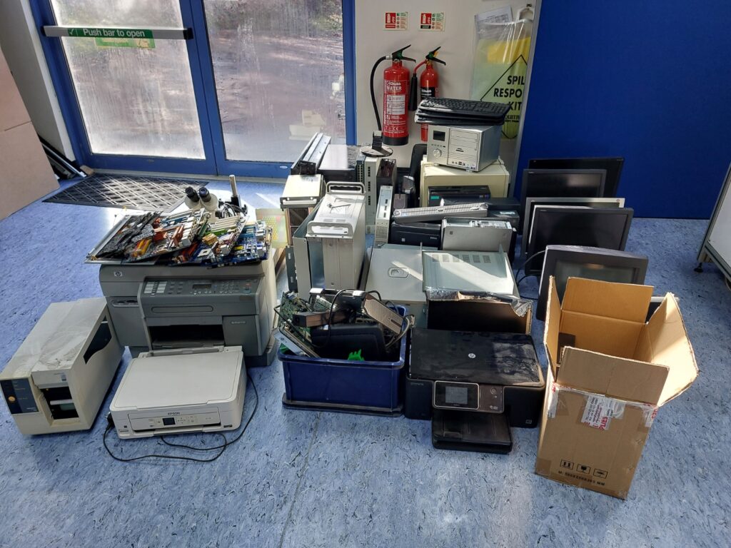 WEEE waste electrical and electronic equipment collection in the UK